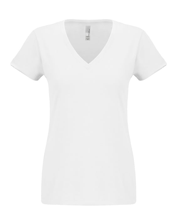 Front view of Ladies’ Sueded V-Neck T-Shirt