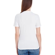 Back view of Ladies’ Fine Jersey Short-Sleeve V-Neck