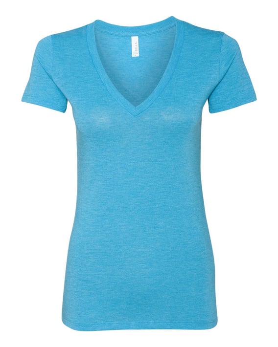 Front view of Women’s Triblend Deep V-Neck Tee