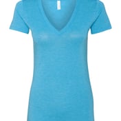 Front view of Women’s Triblend Deep V-Neck Tee