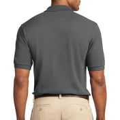 Back view of Tall Heavyweight Cotton Pique Polo