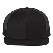 Front view of Wool Blend Flat Bill Trucker Cap