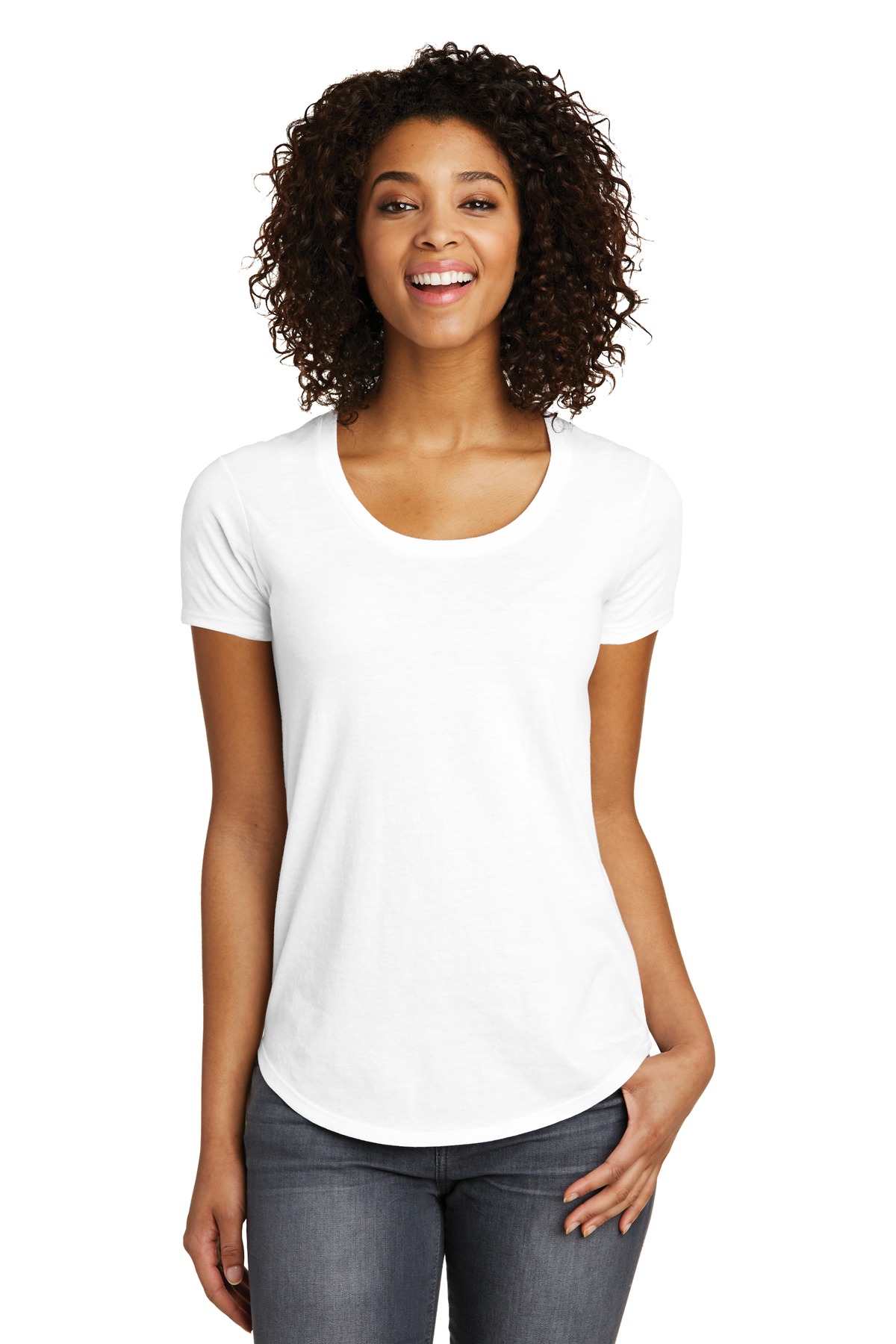Front view of Women’s Fitted Very Important Tee® Scoop Neck