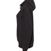 Side view of Women’s French Terry Sport Lace Scuba Hooded Pullover