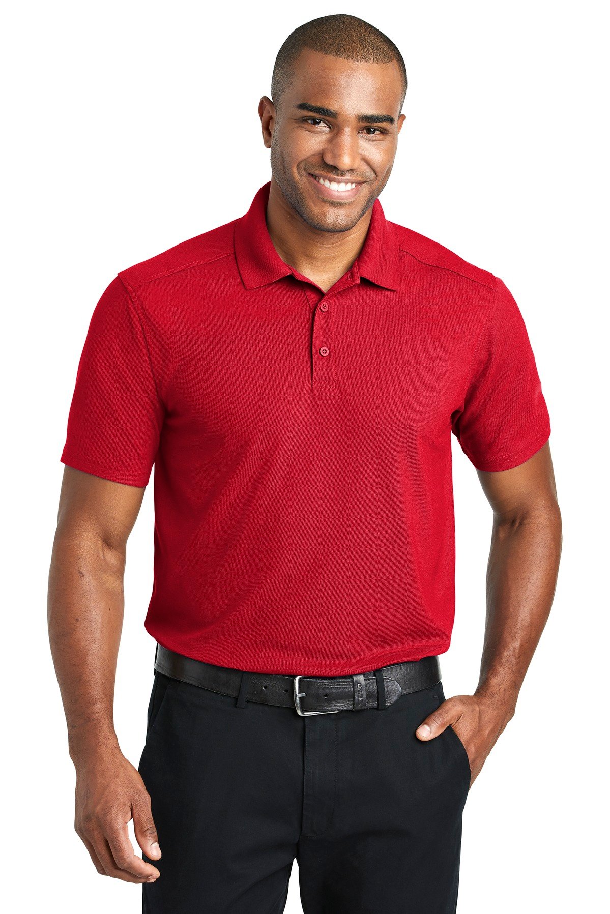 Front view of EZPerformance Pique Polo