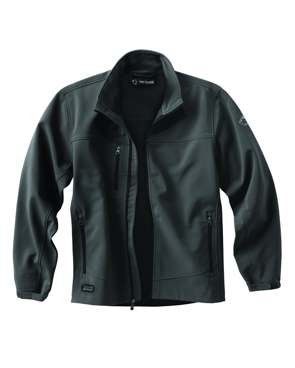 Front view of Men’s 90% Polyester/10% Spandex Water Resistant Soft Shell Tall Motion Jacket