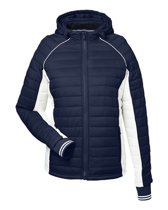 Front view of Women’s Nautical Mile Hooded Puffer Jacket