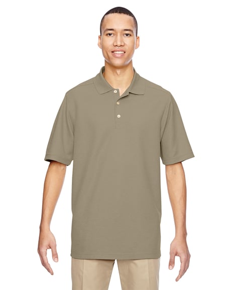 Front view of Men's Excursion Nomad Performance Waffle Polo