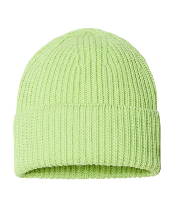 Front view of Sustainable Chunky Rib Cuffed Beanie