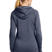 Back view of Women’s Tri-Blend Fleece Pullover Hoodie