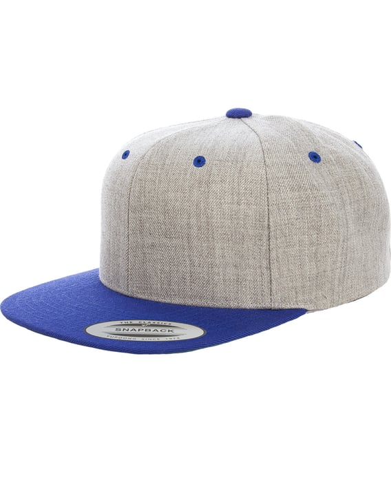 Front view of Adult 6-Panel Structured Flat Visor Classic Two-Tone Snapback