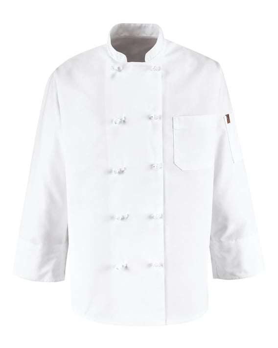 Front view of Ten Knot Button Chef Coat
