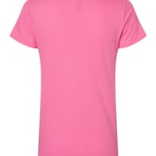 Back view of Softstyle® Women’s V-Neck T-Shirt