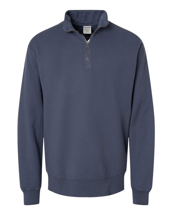 Front view of Garment-Dyed Quarter-Zip Sweatshirt