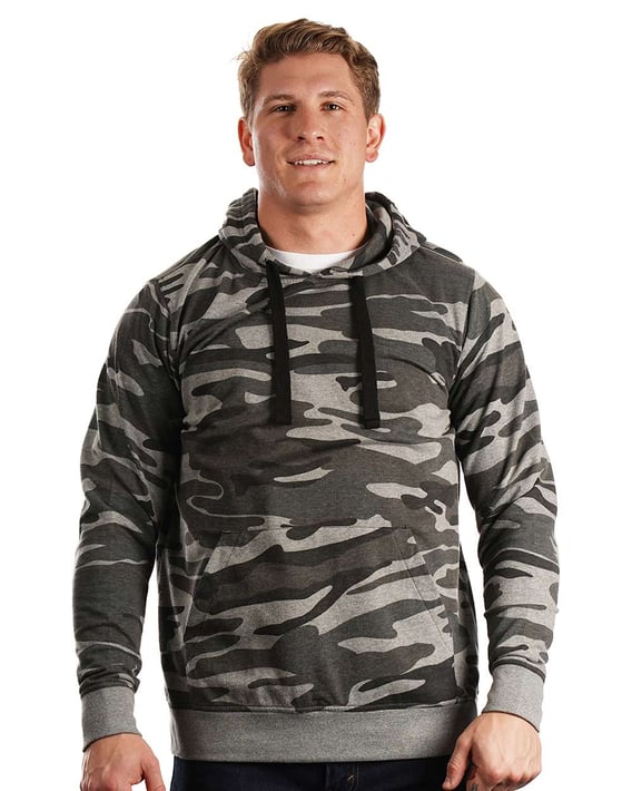 Front view of Enzyme-Washed French Terry Hooded Sweatshirt