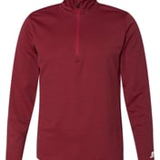Front view of Striated Quarter-Zip Pullover