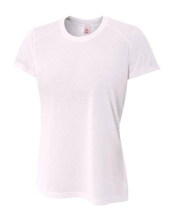 Front view of Ladies’ Shorts Sleeve Spun Poly T-Shirt