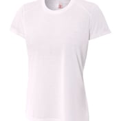Front view of Ladies’ Shorts Sleeve Spun Poly T-Shirt