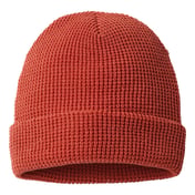 Front view of Waffle Cuffed Beanie