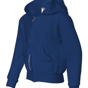 Side view of NuBlend® Youth Full-Zip Hooded Sweatshirt