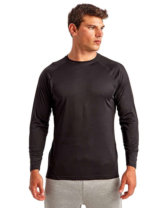 Front view of Panelled Long Sleeve Tech T-Shirt