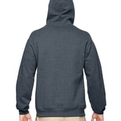 Back view of Adult NuBlend Fleece Quarter-Zip Pullover Hooded Sweatshirt