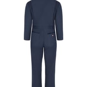 Back view of Basic Blended Long Sleeve Coverall