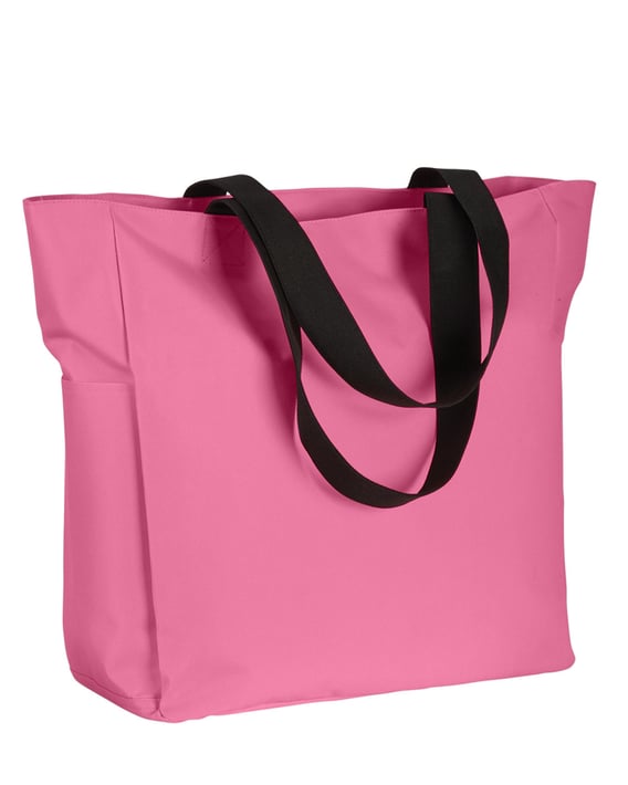 Front view of Polyester Zip Tote