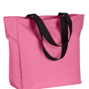Front view of Polyester Zip Tote