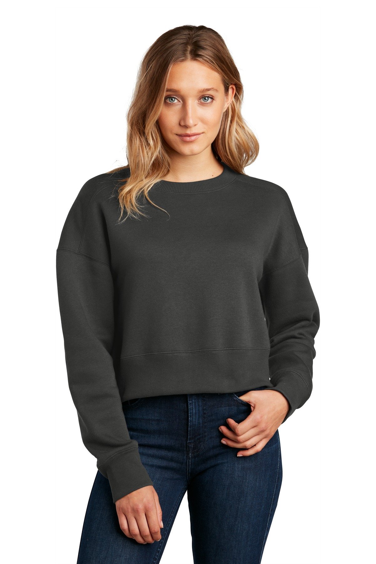 Front view of Women’s Perfect Weight ® Fleece Cropped Crew