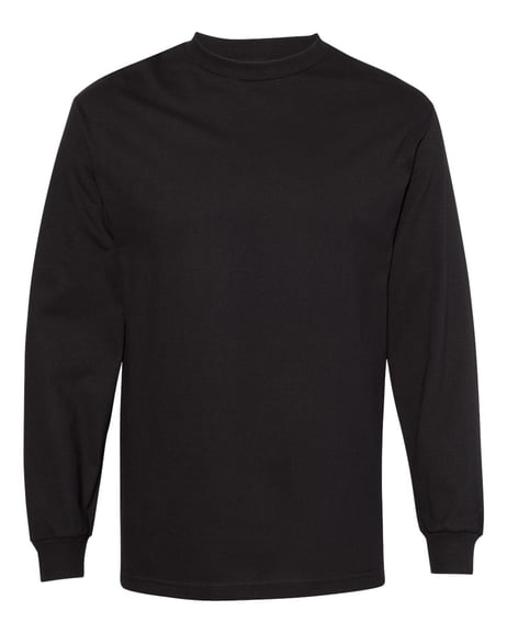 Frontview ofHeavyweight Cotton Long Sleeve Tee