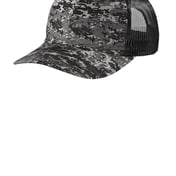 Front view of Digi Camo Snapback Trucker Cap