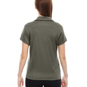 Back view of Ladies’ Exhilarate Coffee Charcoal Performance Polo With Back Pocket
