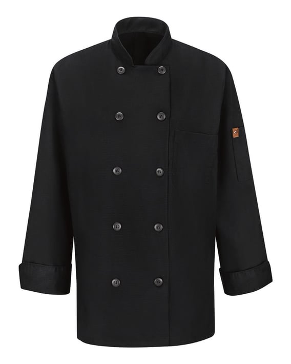 Front view of Women’s Mimix™ Chef Coat With OilBlok