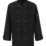 Front view of Women’s Mimix™ Chef Coat With OilBlok
