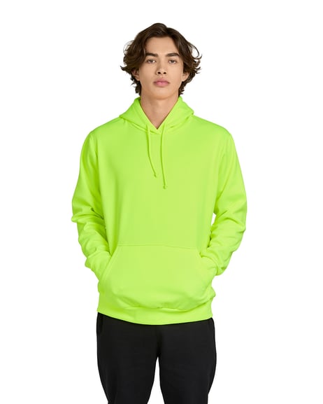 Front view of Unisex Made In USA Neon Pullover Hooded Sweatshirt