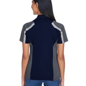 Back view of Ladies’ Eperformance™ Strike Colorblock Snag Protection Polo