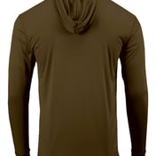 Back view of Bahama Performance Hooded Long Sleeve T-Shirt
