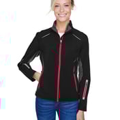Front view of Ladies’ Pursuit Three-Layer Light Bonded Hybrid Soft Shell Jacket With Laser Perforation