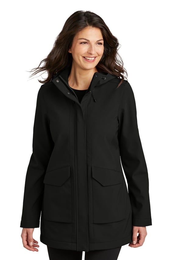 Front view of Women’s Collective Outer Soft Shell Parka
