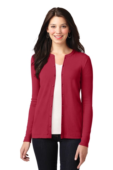Front view of Women's Concept Stretch Button-Front Cardigan