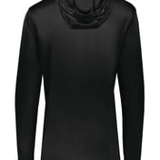 Back view of Youth Momentum Hooded Long Sleeve T-Shirt