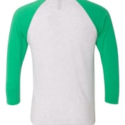 Back view of Triblend Three-Quarter Raglan T-Shirt