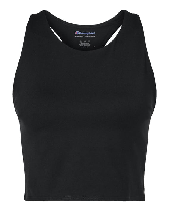 Front view of Women’s Crop Racerback Tank Top