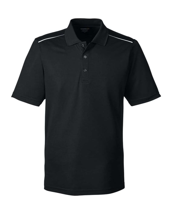 Front view of Radiant Performance Piquéé Polo With Reflective Piping