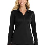 Front view of Women’s Silk Touch Performance Long Sleeve Polo
