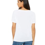 Back view of Ladies’ Slouchy V-Neck T-Shirt