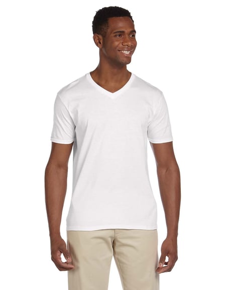 Frontview ofAdult Softstyle® V-Neck T-Shirt