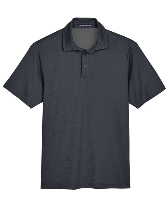 Front view of CrownLux Performance® Address Mélange Polo