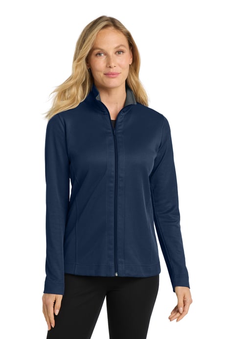 Front view of Women's Vertical Texture Full-Zip Jacket